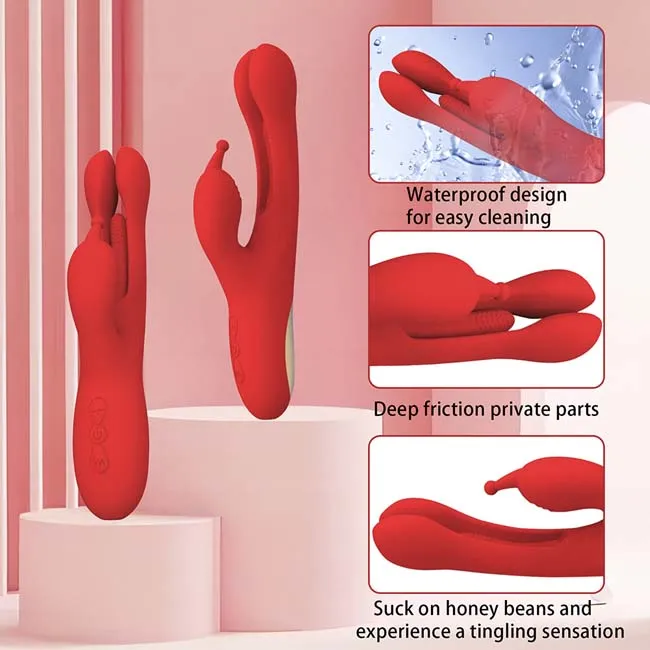 Silicone Rabbit Vibrator G Spot Dildo Stick