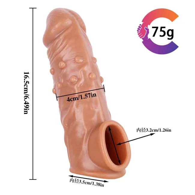 सेक्स खिलौना विदेशी लिंग म्यान एक्सटेंशन वियरबल्स पुरुषों के लिए